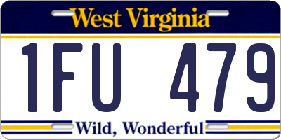 WV license plate 1FU479