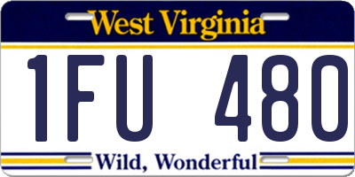 WV license plate 1FU480