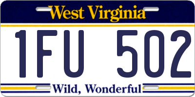 WV license plate 1FU502