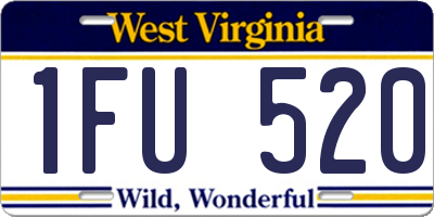 WV license plate 1FU520