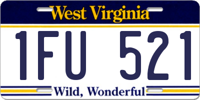 WV license plate 1FU521
