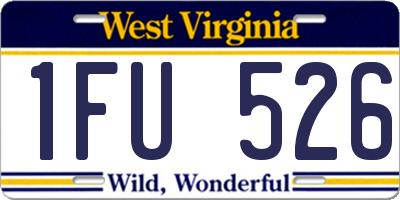 WV license plate 1FU526