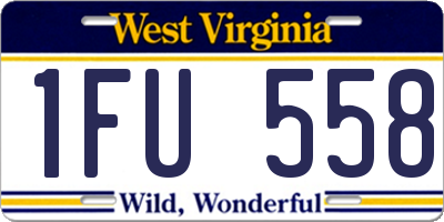 WV license plate 1FU558