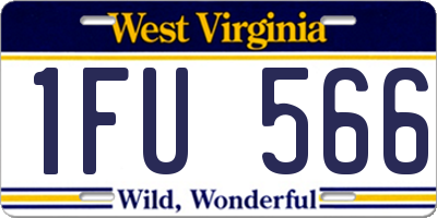 WV license plate 1FU566