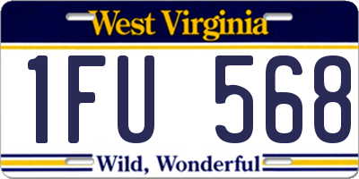 WV license plate 1FU568