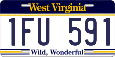 WV license plate 1FU591