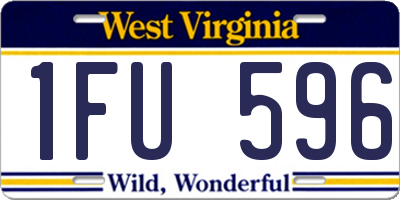 WV license plate 1FU596