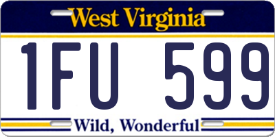 WV license plate 1FU599