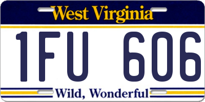 WV license plate 1FU606