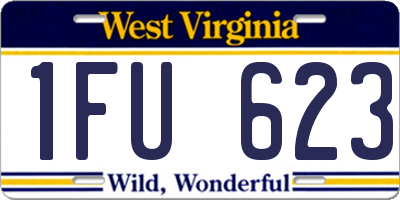 WV license plate 1FU623