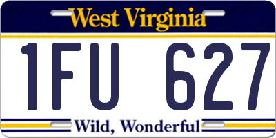 WV license plate 1FU627