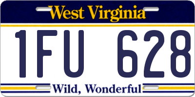 WV license plate 1FU628