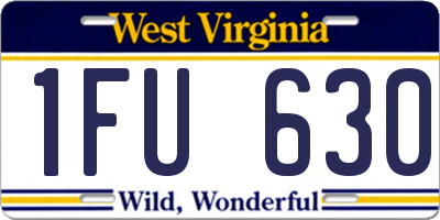 WV license plate 1FU630