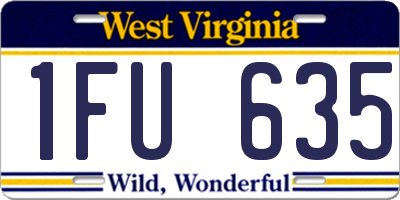WV license plate 1FU635