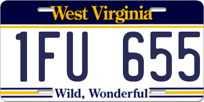 WV license plate 1FU655