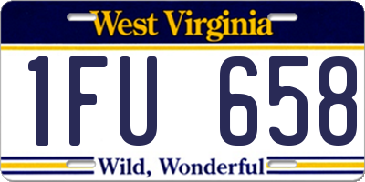 WV license plate 1FU658