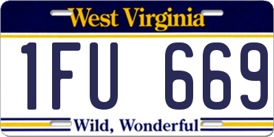 WV license plate 1FU669