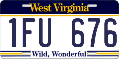 WV license plate 1FU676