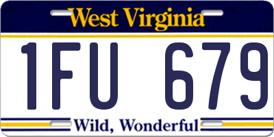 WV license plate 1FU679