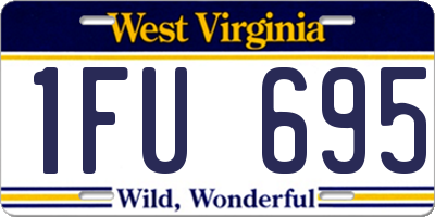 WV license plate 1FU695
