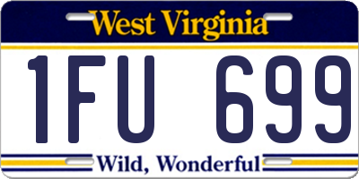 WV license plate 1FU699