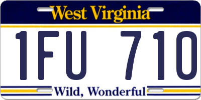WV license plate 1FU710