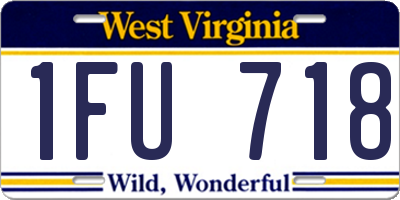 WV license plate 1FU718
