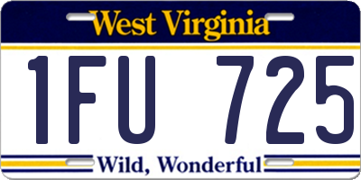 WV license plate 1FU725