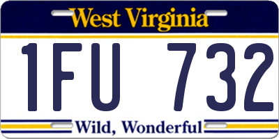 WV license plate 1FU732