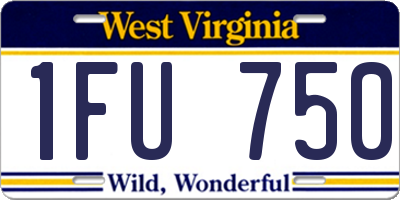WV license plate 1FU750