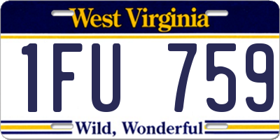 WV license plate 1FU759