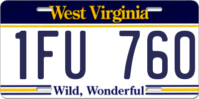 WV license plate 1FU760