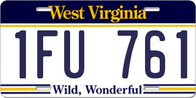 WV license plate 1FU761