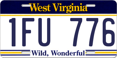 WV license plate 1FU776