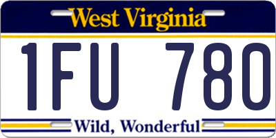 WV license plate 1FU780