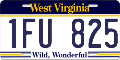 WV license plate 1FU825