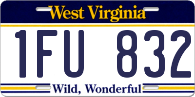 WV license plate 1FU832