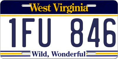 WV license plate 1FU846