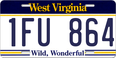WV license plate 1FU864