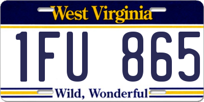 WV license plate 1FU865