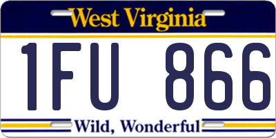 WV license plate 1FU866