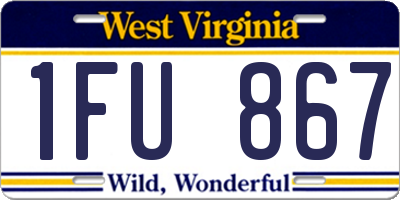 WV license plate 1FU867