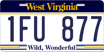 WV license plate 1FU877
