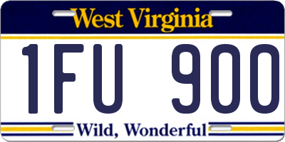 WV license plate 1FU900