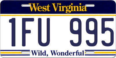 WV license plate 1FU995