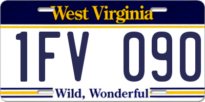 WV license plate 1FV090