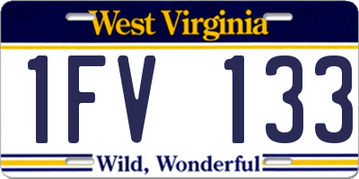 WV license plate 1FV133