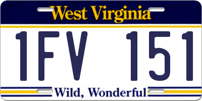 WV license plate 1FV151