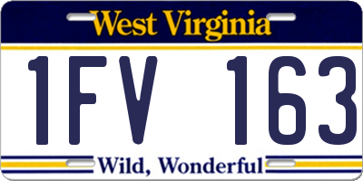 WV license plate 1FV163