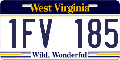 WV license plate 1FV185
